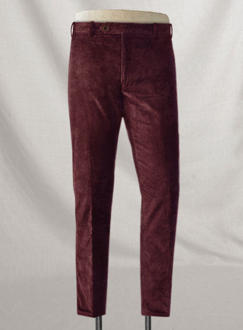 Berry Wine Corduroy Pants - StudioSuits