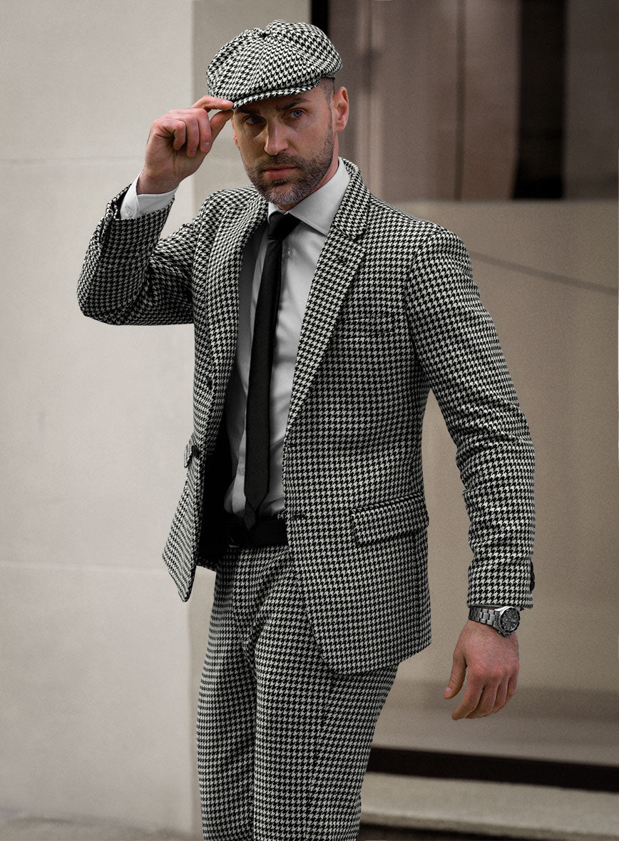 Big Houndstooth BW Tweed Suit