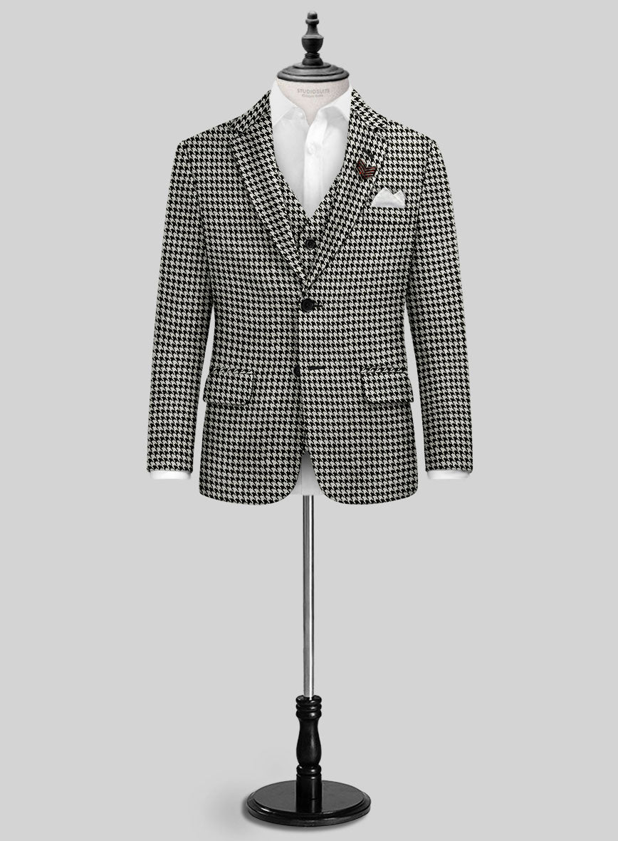 Big Houndstooth BW Tweed Boys Suit - StudioSuits