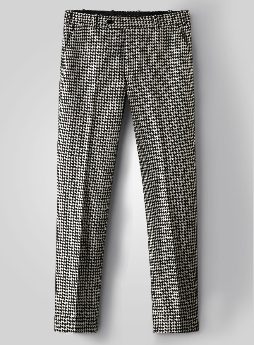 Big Houndstooth BW Tweed Pants – StudioSuits