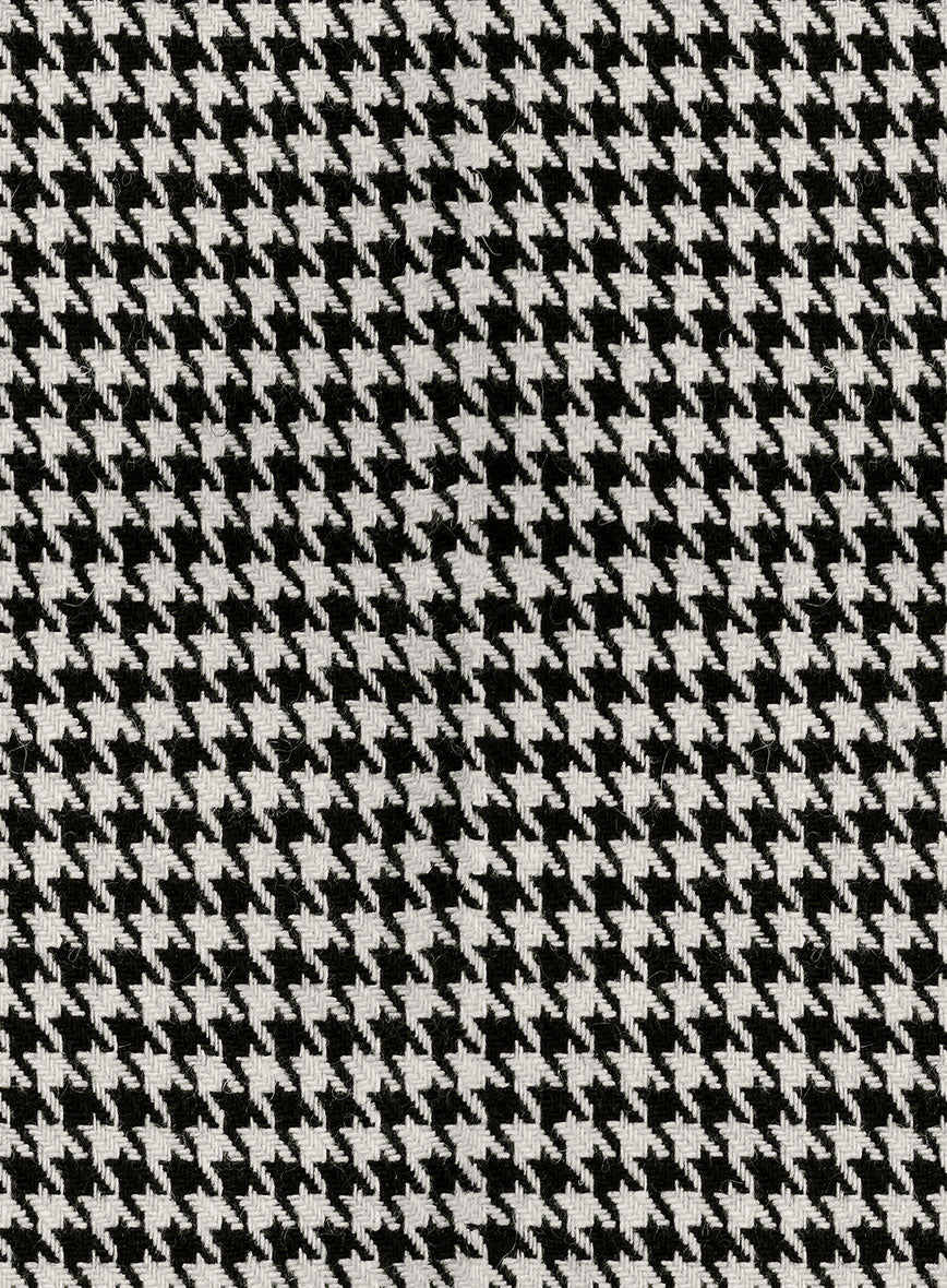 Big Houndstooth BW Tweed Newsboy Cap - StudioSuits