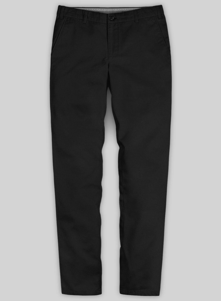 Washed Black Stretch Chino Pants - StudioSuits