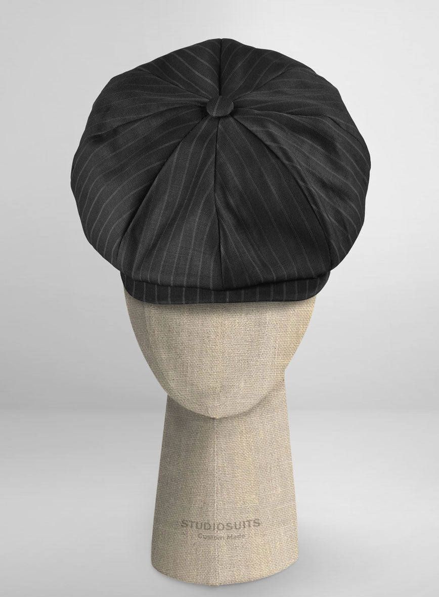 Thomas Shelby Peaky Blinders Black Wool Newsboy Cap - StudioSuits
