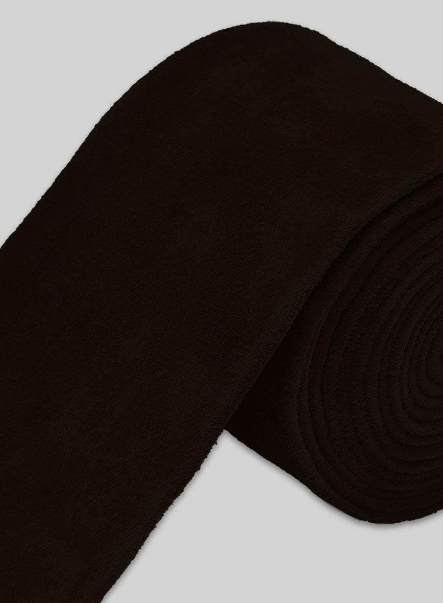 Black Coffee Suede Leather Tie - StudioSuits