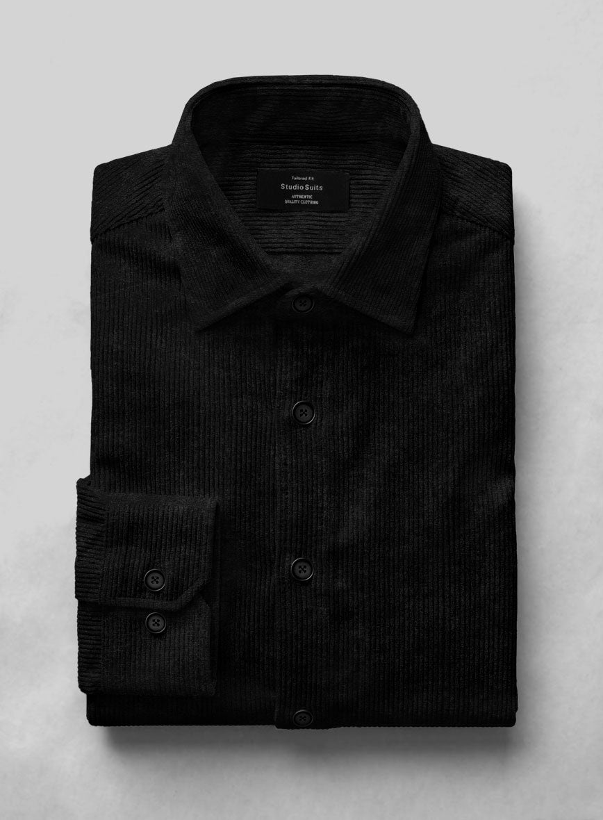 Black Corduroy Shirt - StudioSuits