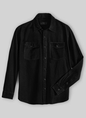 Black Denim Shirt - 7oz - StudioSuits