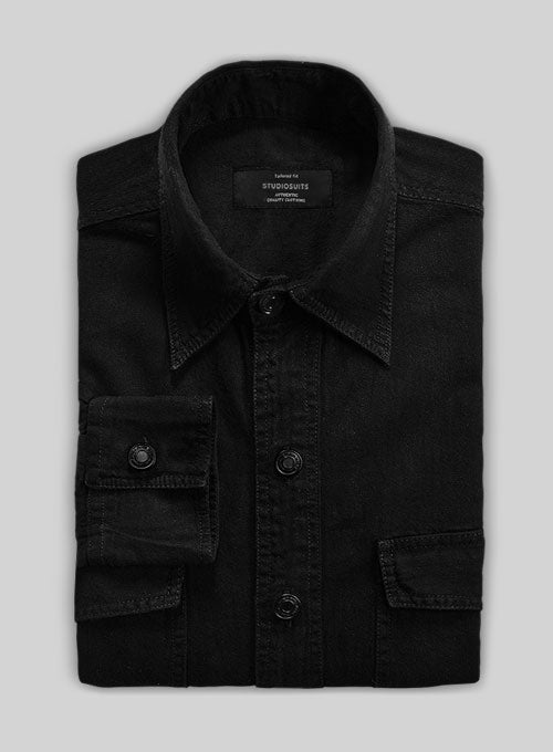 Black Denim Shirt - 7oz - StudioSuits
