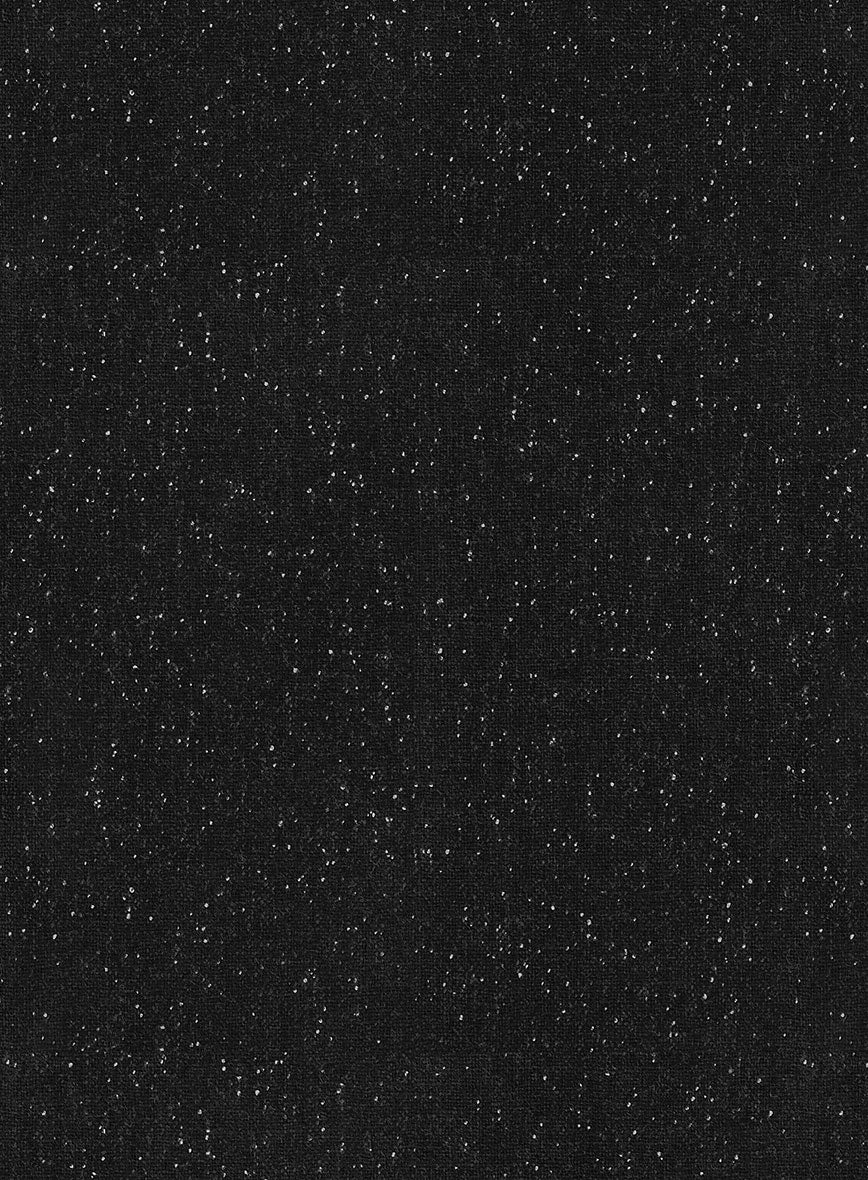 Black Flecks Donegal Tweed Double Breasted Jacket - StudioSuits
