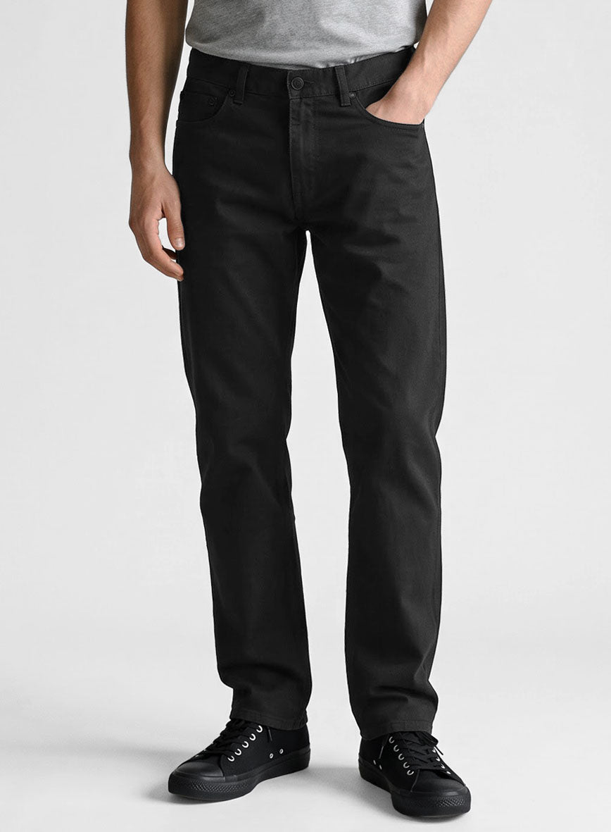 Black Stretch Chino Jeans - StudioSuits