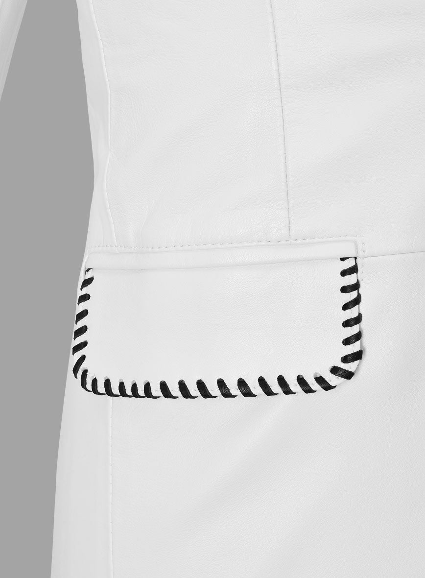 Black Striped White Medieval Blazer - StudioSuits