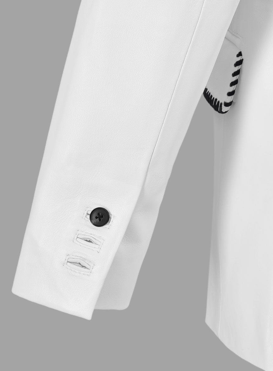 Black Striped White Medieval Blazer - StudioSuits
