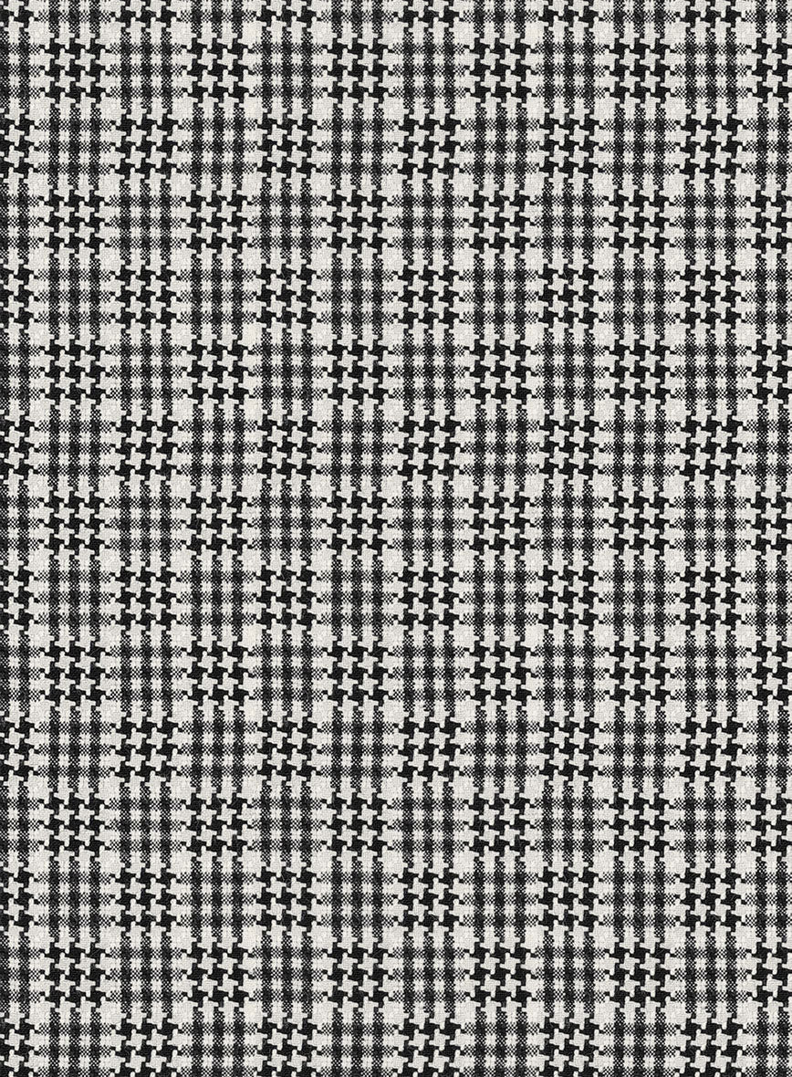 Black and White Modern Houndstooth Wool Suit - StudioSuits