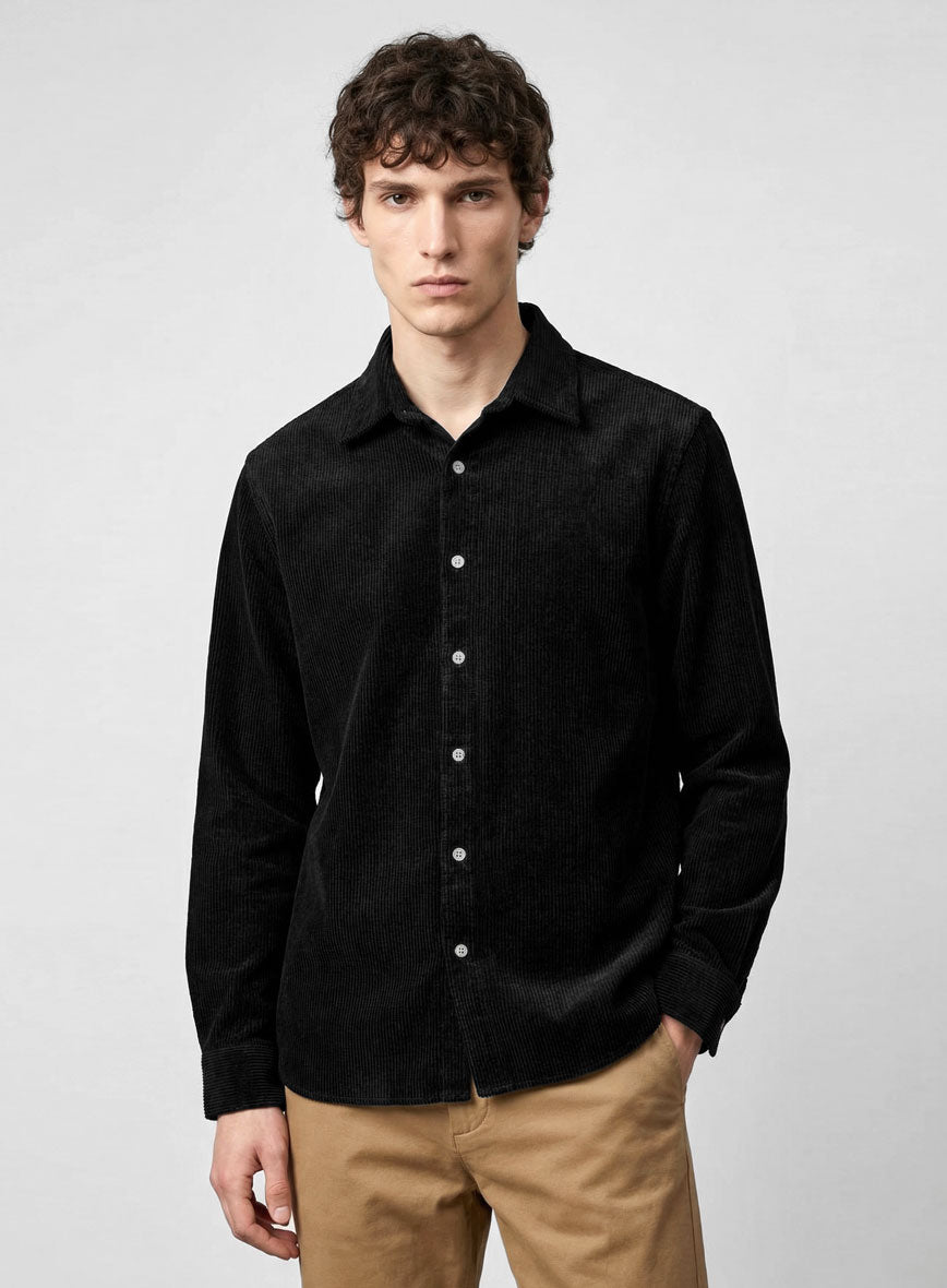 Black Corduroy Shirt - StudioSuits