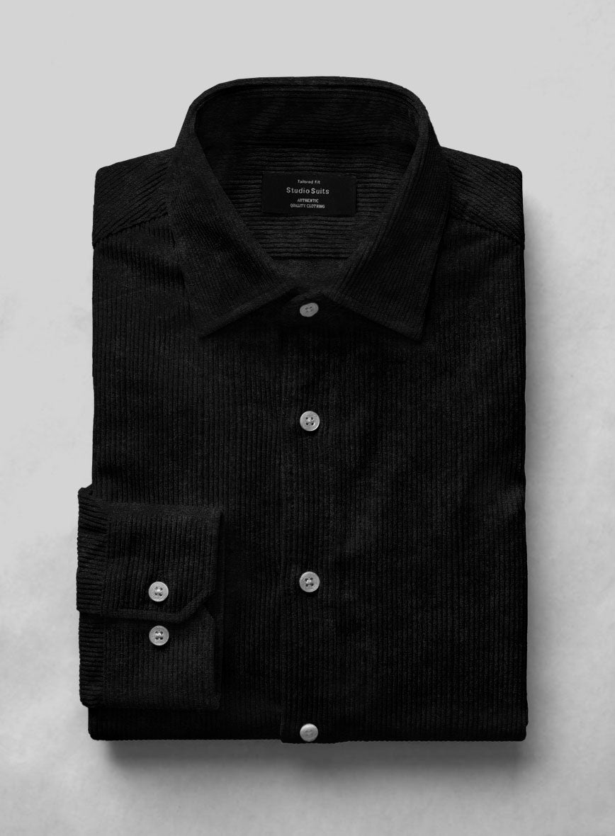 Black Corduroy Shirt - StudioSuits