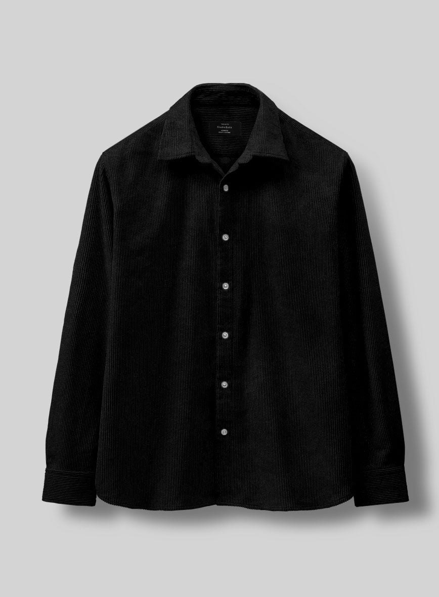 Black Corduroy Shirt - StudioSuits