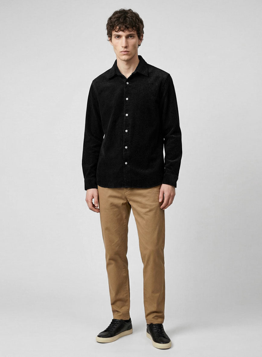 Black Corduroy Shirt - StudioSuits