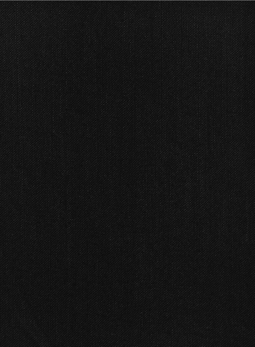 Black Cotton Linen Shirt - StudioSuits