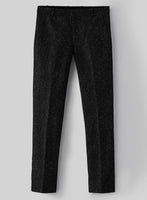 Black Flecks Donegal Tweed Pants - StudioSuits