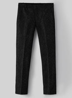 Black Flecks Donegal Tweed Pants