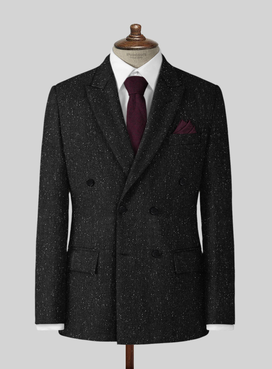 Black Flecks Donegal Tweed Jacket - StudioSuits