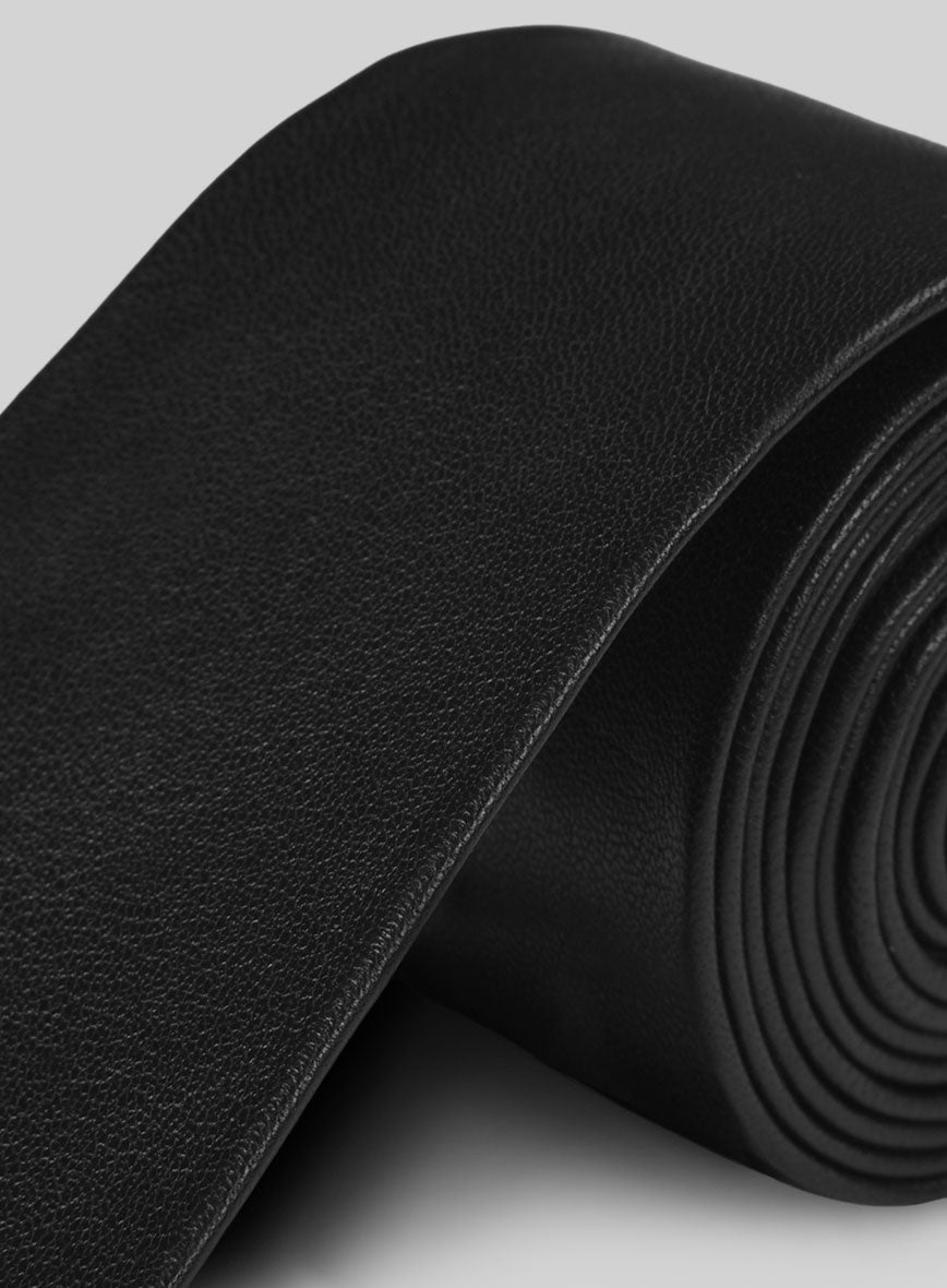 Black Leather Tie - StudioSuits