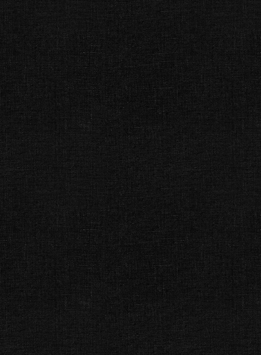 Black Linen Cargo Pants - StudioSuits