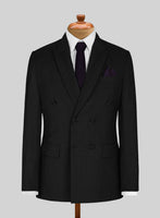 Black Merino Wool Suit - StudioSuits