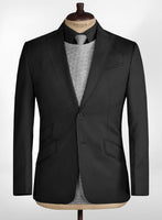 Black Merino Wool Manhattan Style Sports Coat - StudioSuits