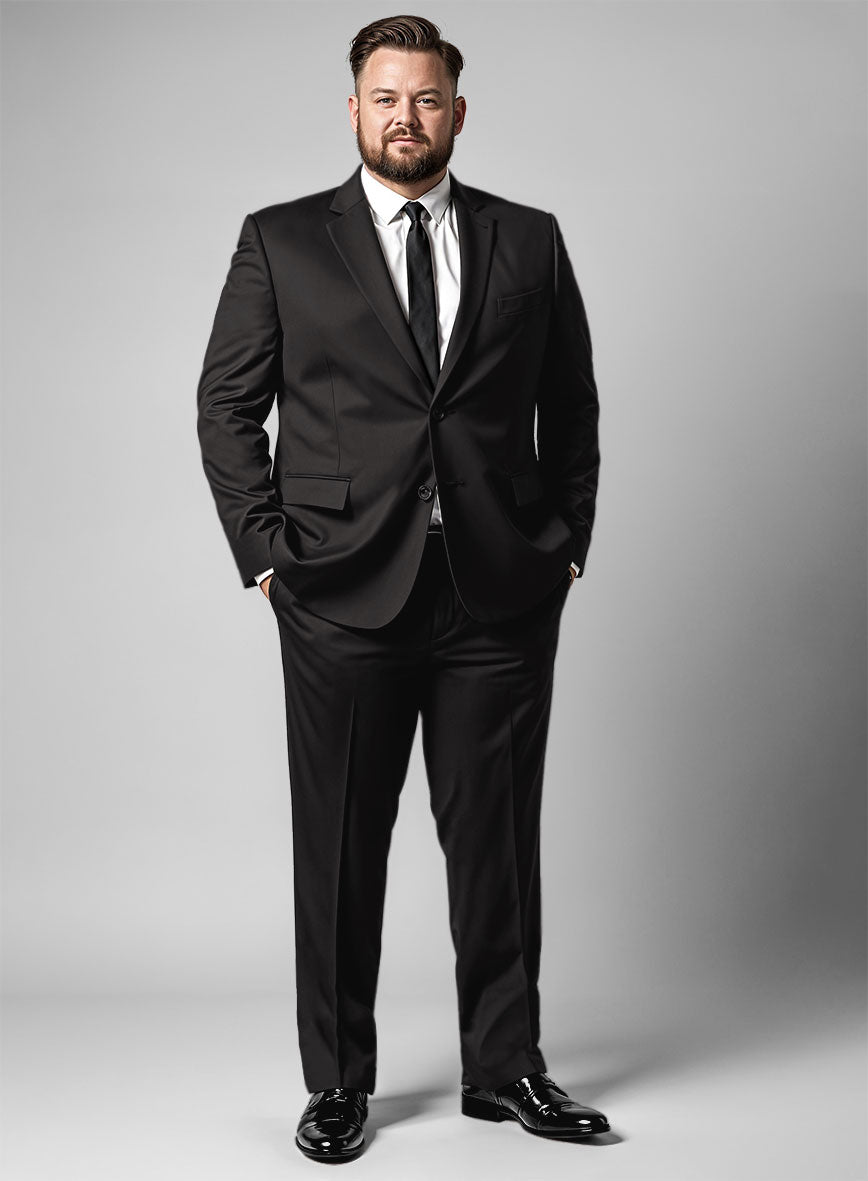Classic Black Big and Tall Suit - StudioSuits
