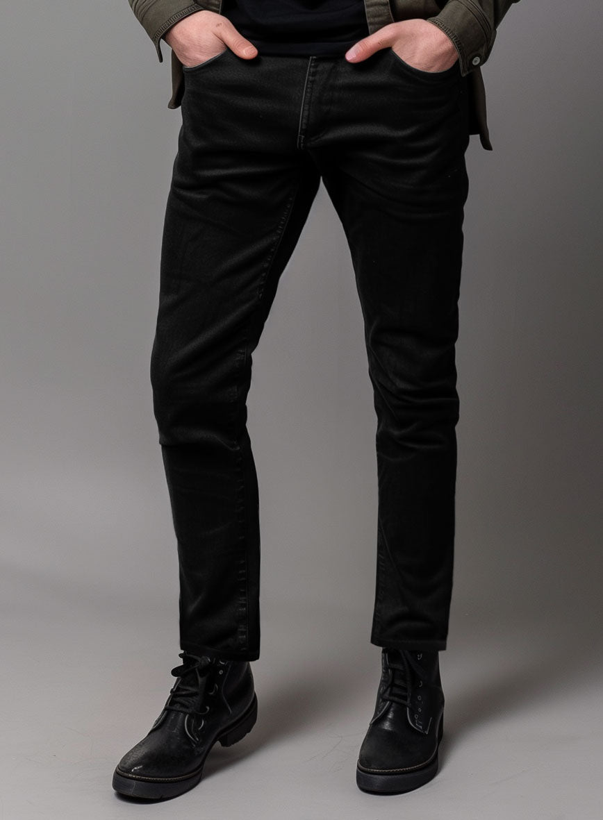 Black Overdyed Denim Jeans - StudioSuits