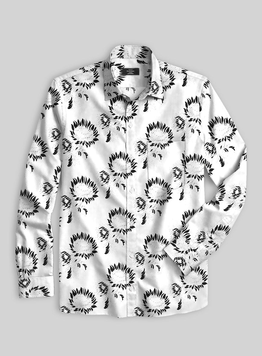 Black Petal Cotton Shirt - StudioSuits