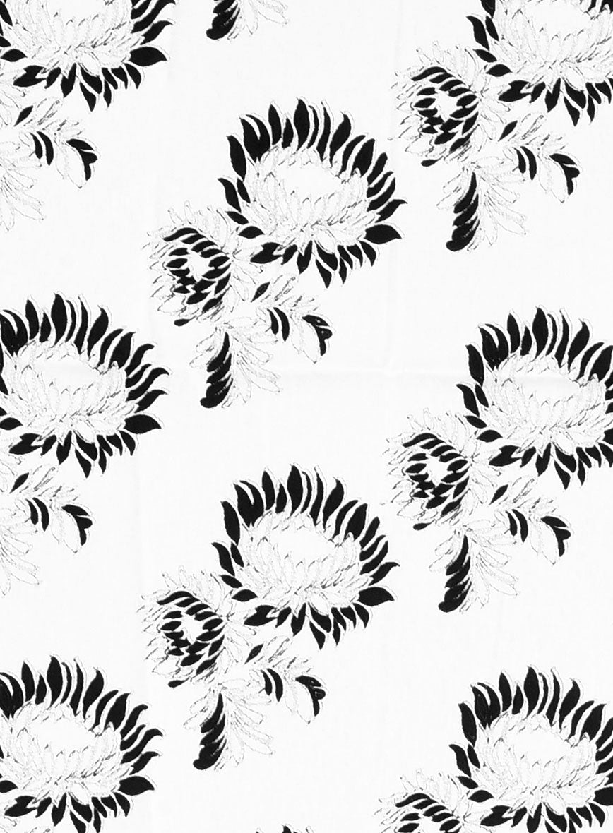 Black Petal Cotton Shirt - StudioSuits