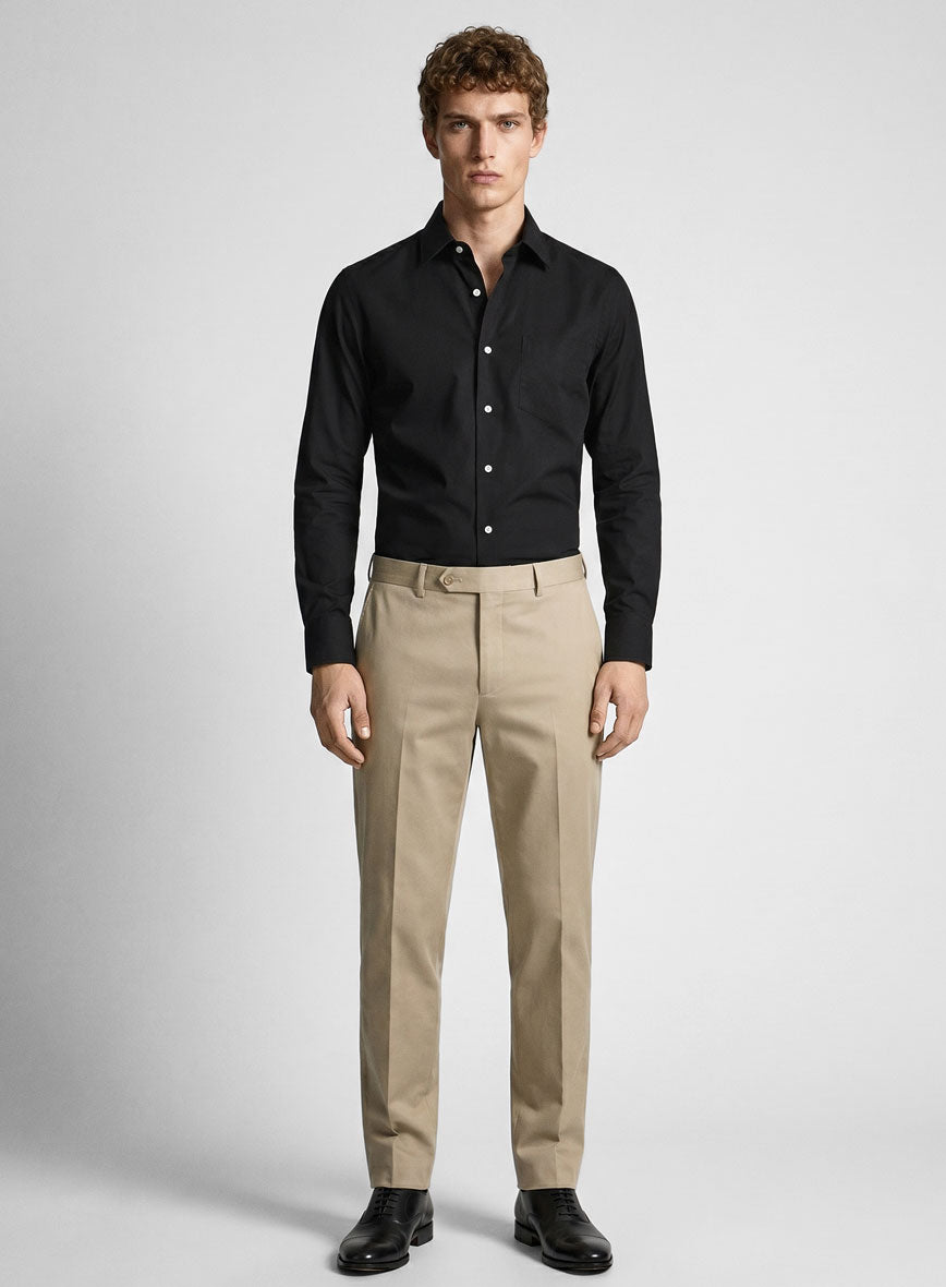 Black Poplene Shirt - StudioSuits