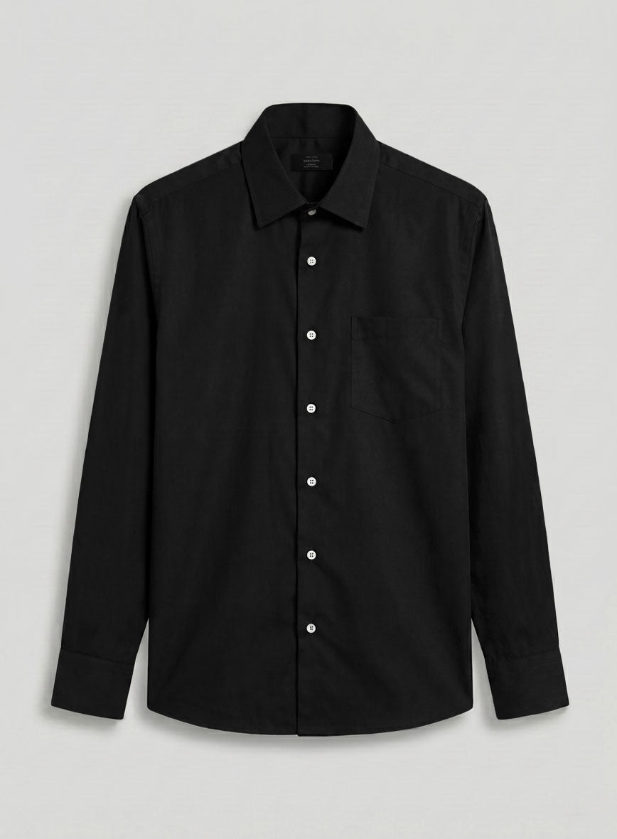Black Poplene Shirt - StudioSuits