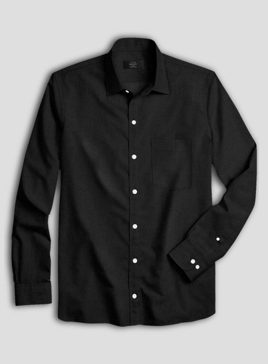 Black Poplene Shirt - StudioSuits