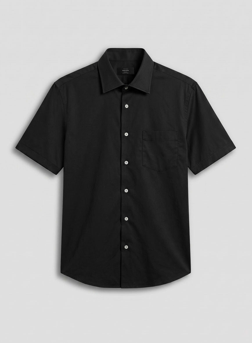 Black Poplene Shirt - StudioSuits