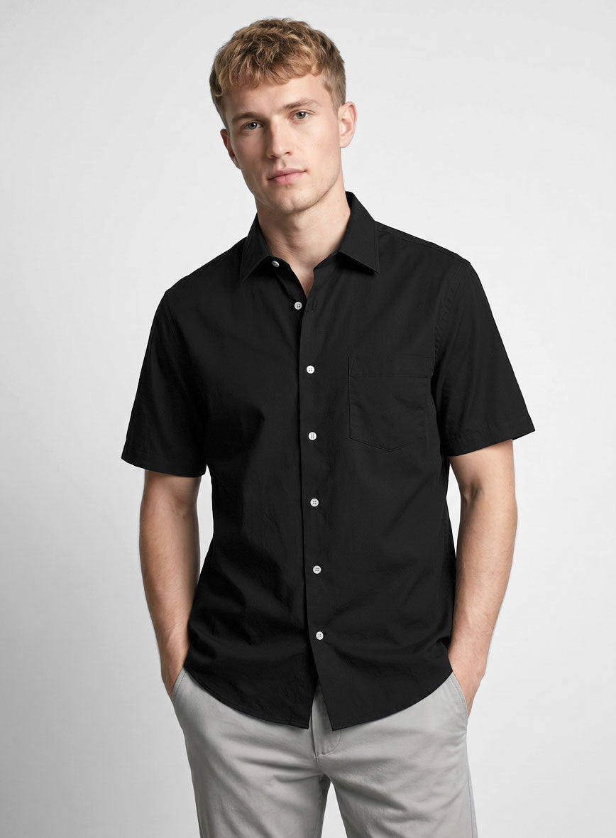 Black Poplene Shirt - StudioSuits