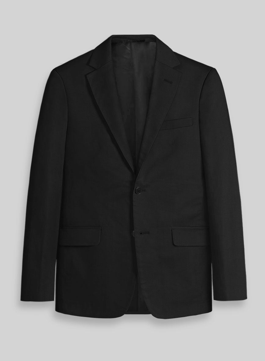 Black Stretch Chino Jacket - StudioSuits