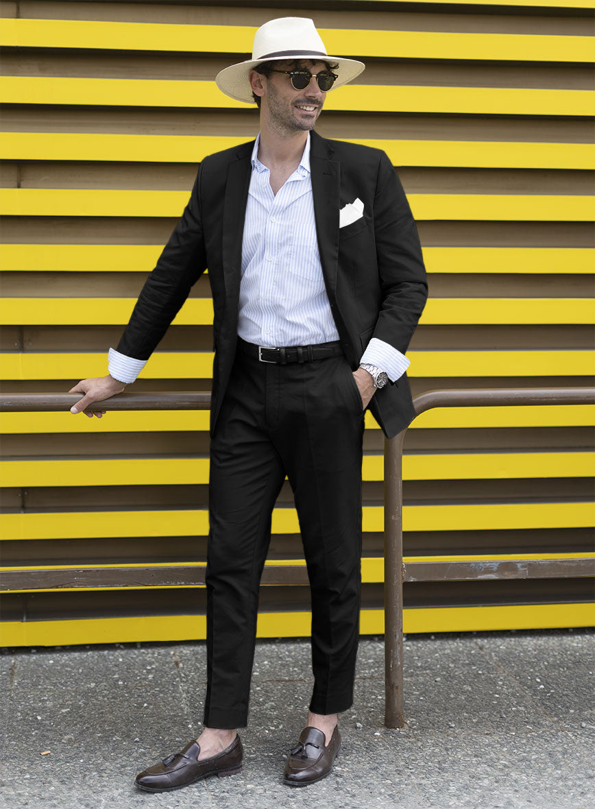 Black Stretch Chino Suit - StudioSuits