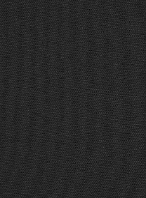 Black Stretch Poplene Shirt - StudioSuits