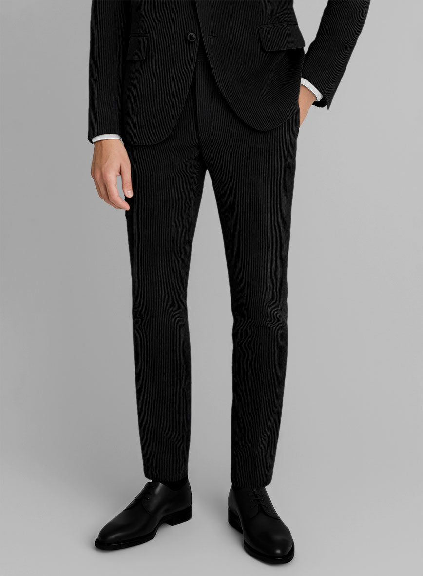 Black Corduroy Pants - StudioSuits