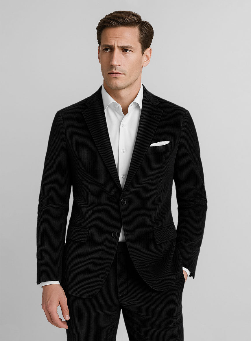 Black Corduroy Suit - StudioSuits
