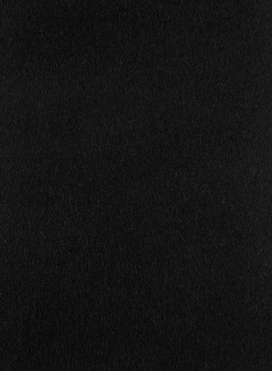Black Thick Wool Overcoat - StudioSuits