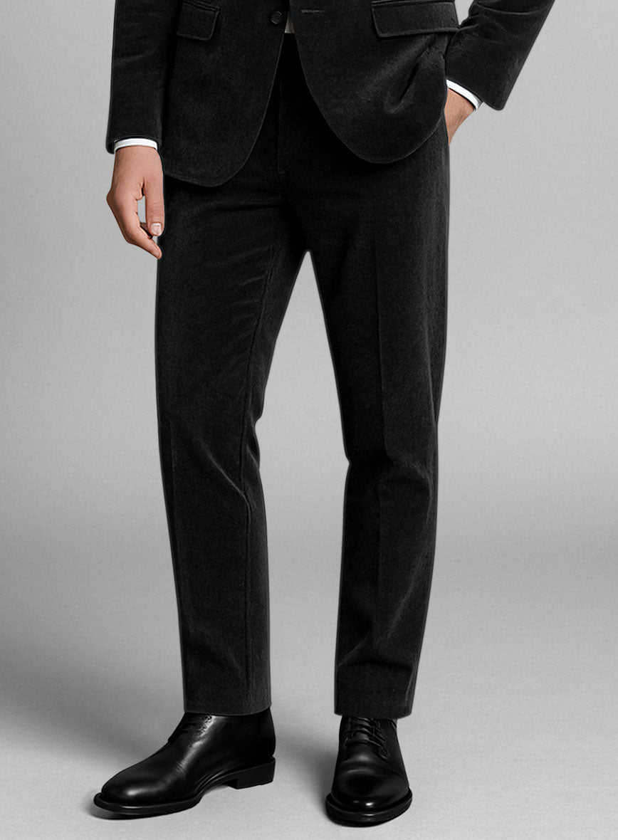 Black Velvet Pants - StudioSuits