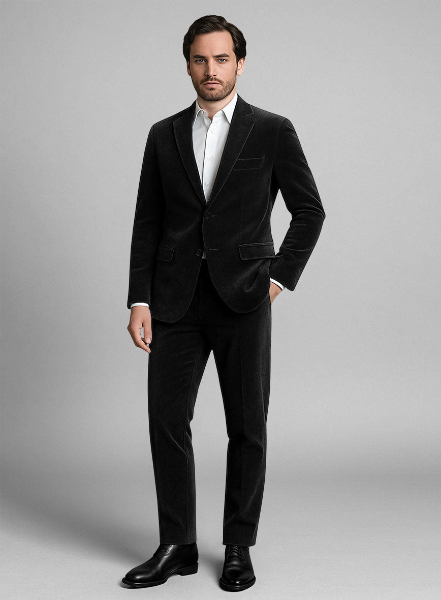Black Velvet Suit - StudioSuits