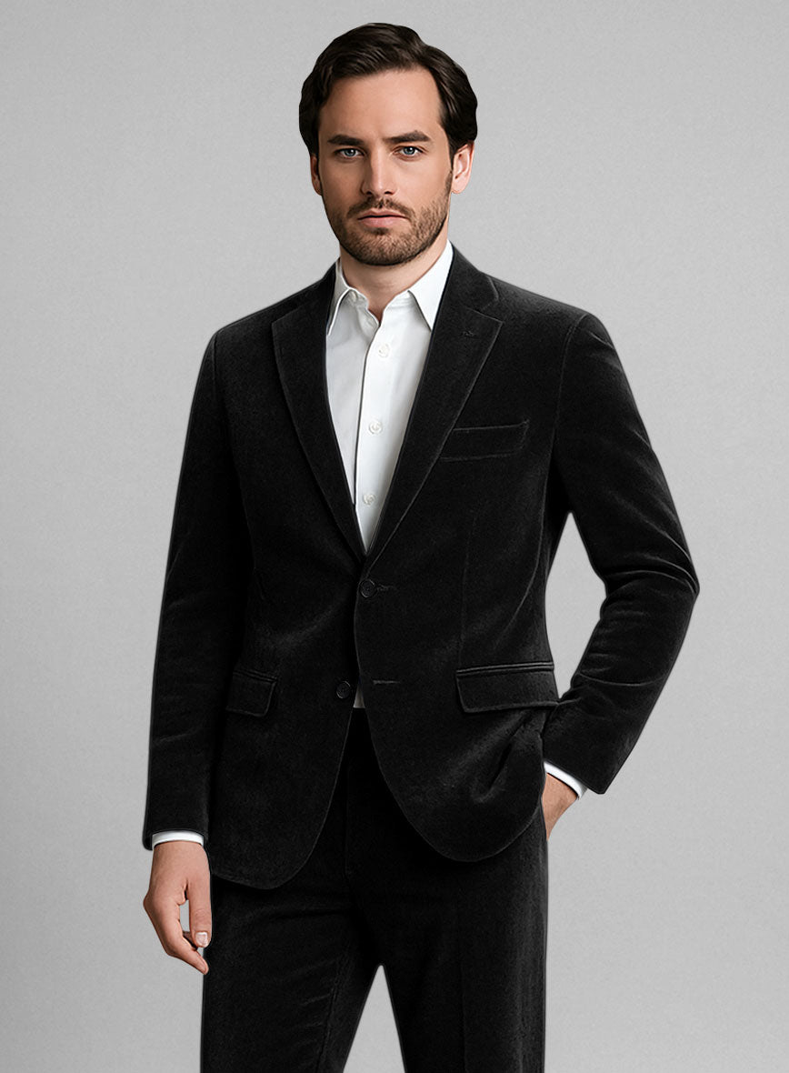 Black Velvet Suit - StudioSuits