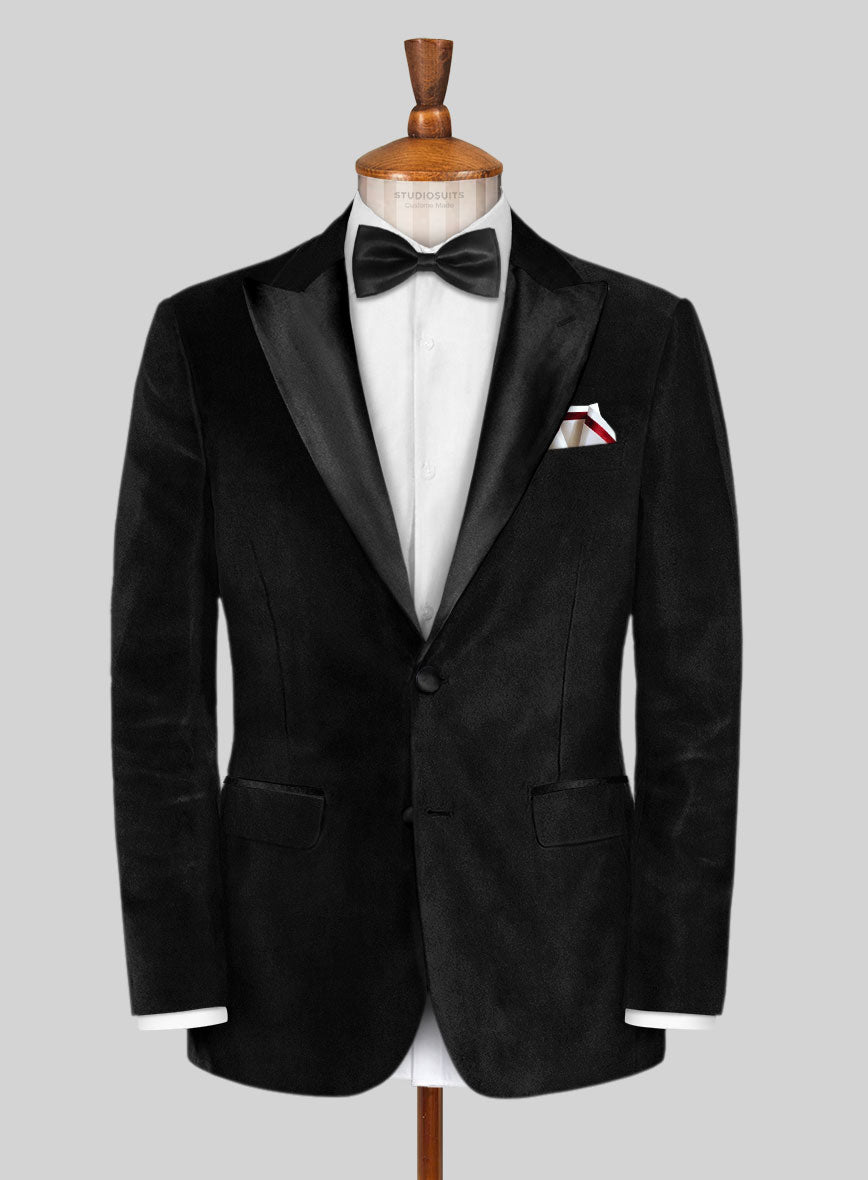 Black Velvet Tuxedo Jacket - StudioSuits