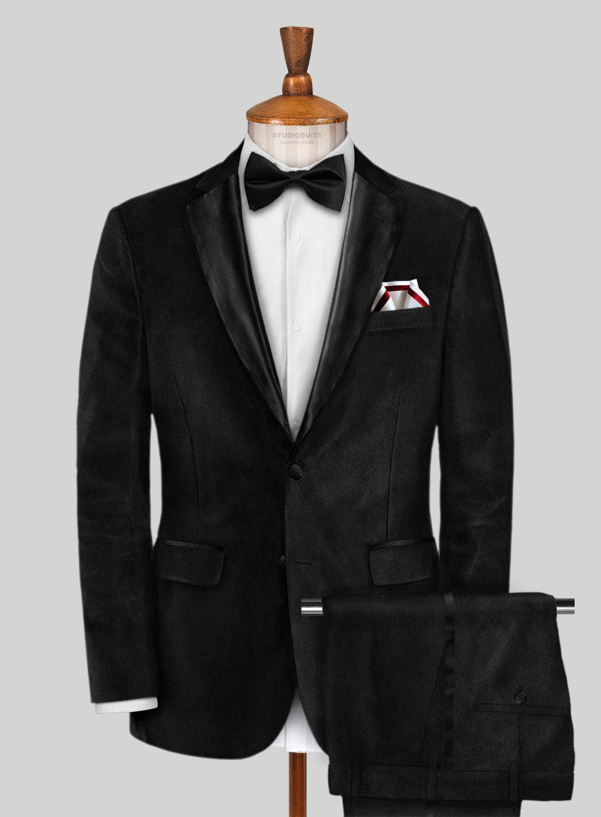 Black Velvet Tuxedo Suit StudioSuits