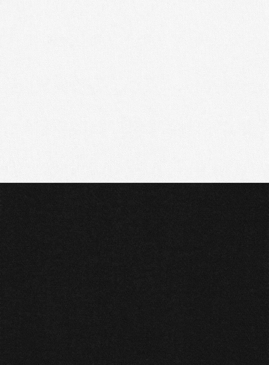 Black White Cotton Double Breasted Suit - StudioSuits