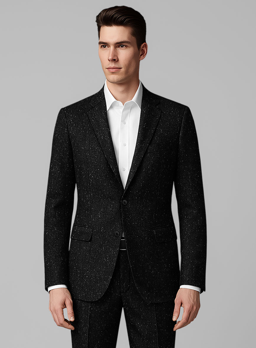 Black Flecks Donegal Tweed Suit - StudioSuits